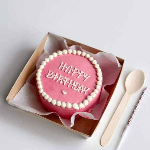 Бенто - торт "Happy Birthday pink"